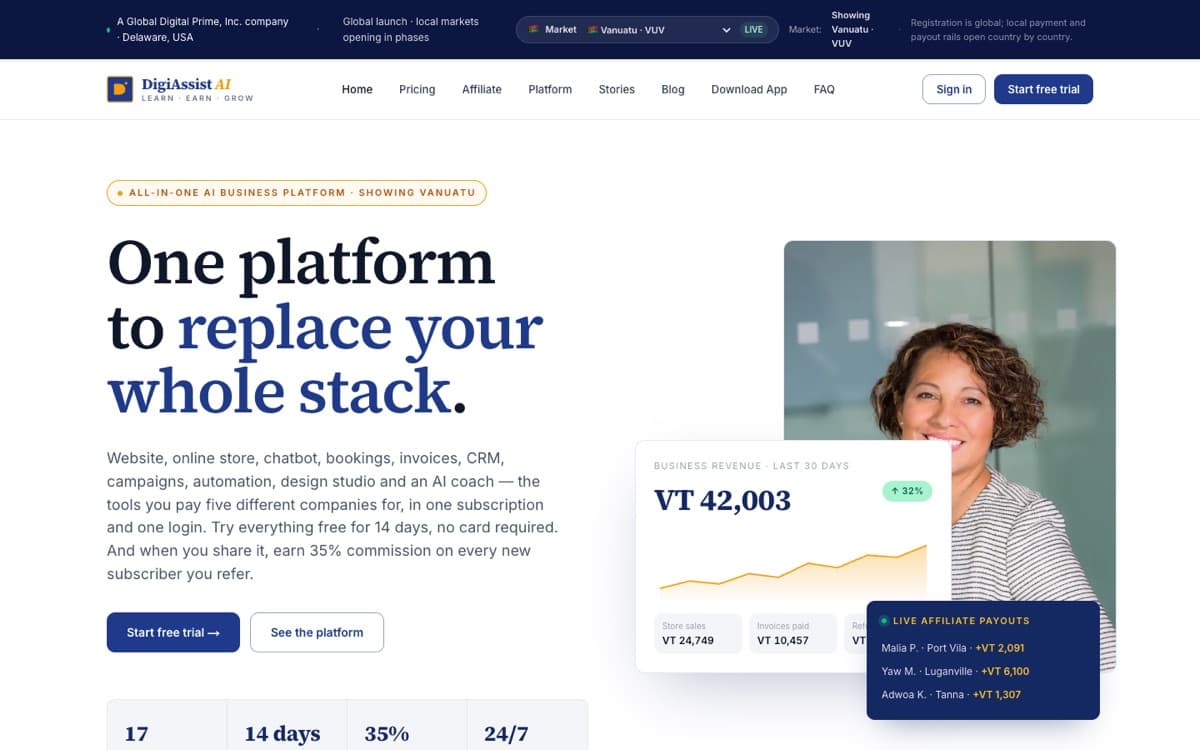 DigiAssist AI website